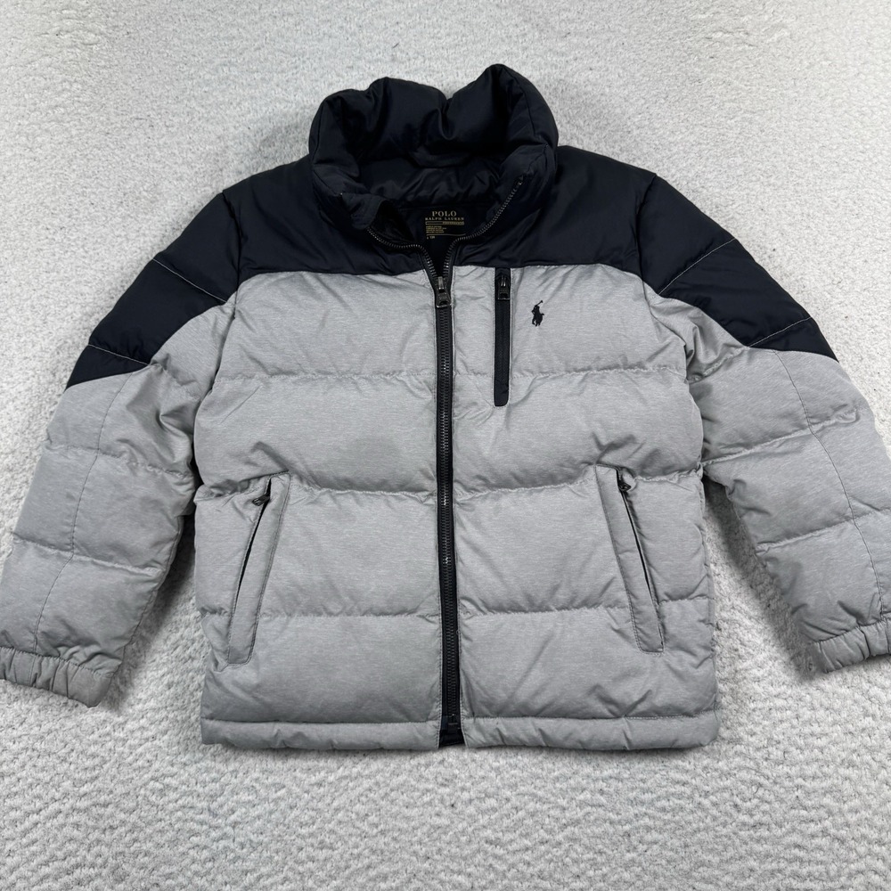 Polo by Ralph Lauren Gray and Black Puffer Jacket